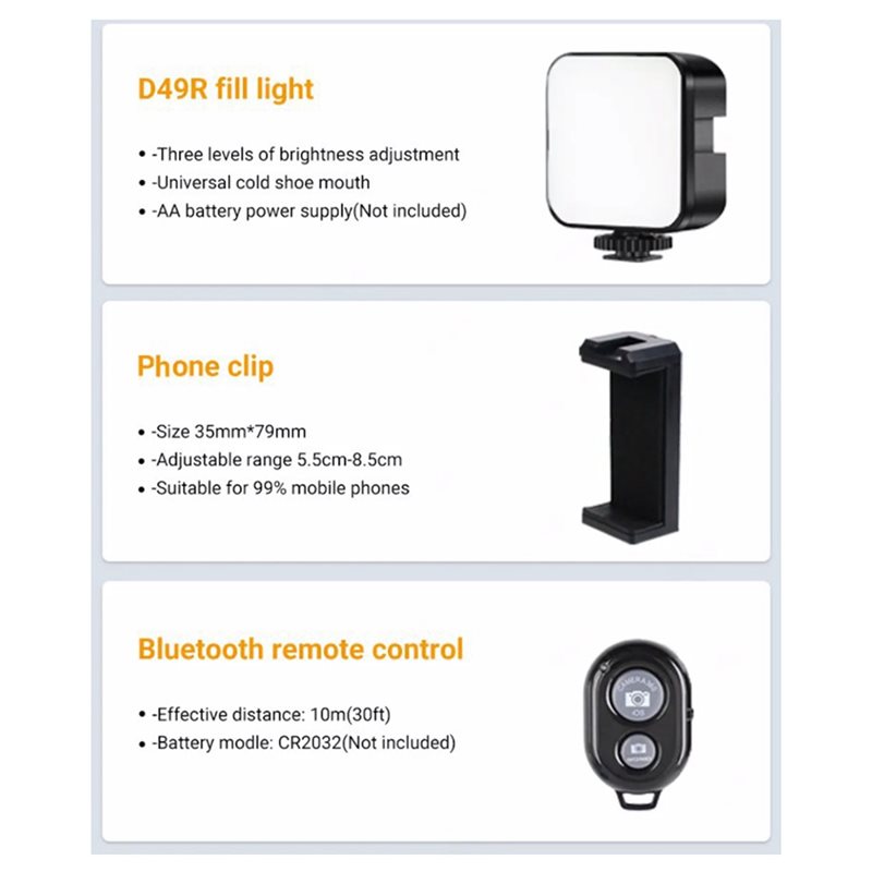 طقم فيديو محمول للهواتف الذكية - مراجعة Photography Lighting Kit Portable وسعره