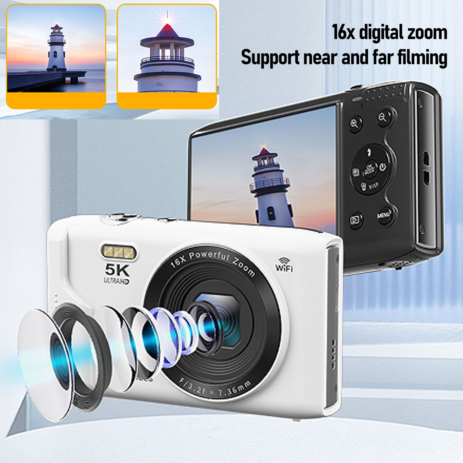 كاميرا رقمية 5K 72MP 16X Zoom  - مراجعة Photography Lighting For Beginners وسعره