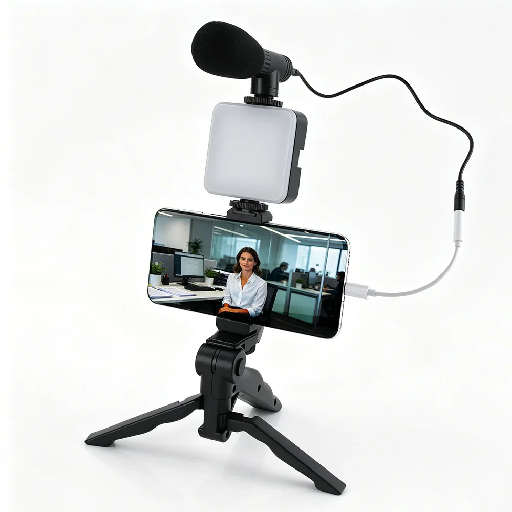 طقم إضاءة فيديو LED للهواتف ال - مراجعة Photography Lighting Kit Portable وسعره